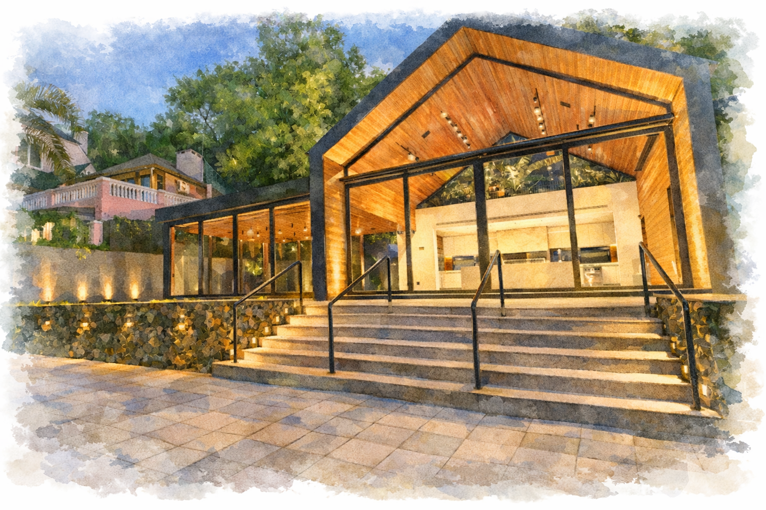 Ilustração do local da festa